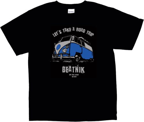 Beatnik t-shirt                          let's take a road trip