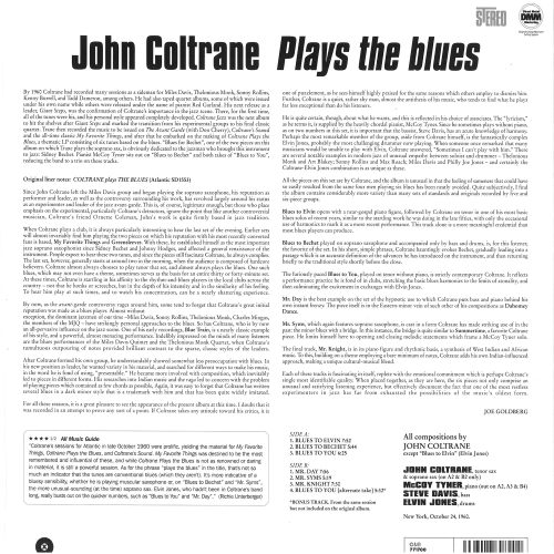 JOHN COLTRANE - COLTRANE PLAYS THE BLUES - Image 2