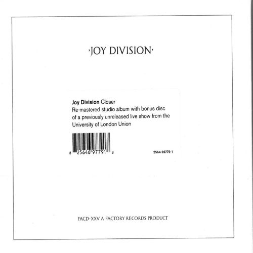 JOY DIVISION  -  CLOSER - Image 2