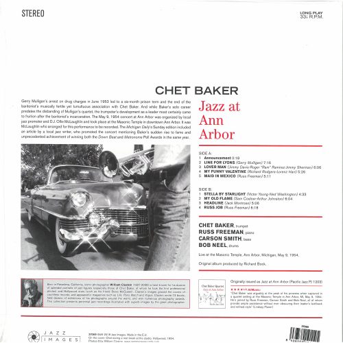 CHET BAKER   -   JAZZ AT ANN ARBOR - Image 2