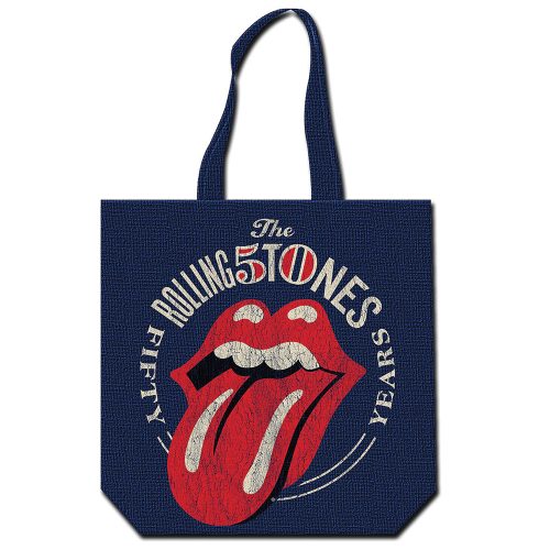 The Rolling Stones Cotton Tote Bag: 50th Anniversary (Back Print)