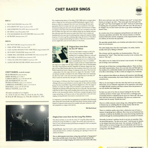 Chet Baker   -   Sings - Image 2